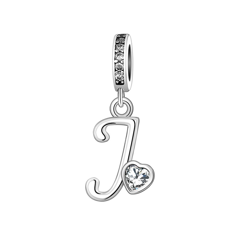 New 26 AZ Letter S925 Sterling Silver Small Letter Pendant Suitable for Original  Bracelet Necklace DIY Jewelry Pendant