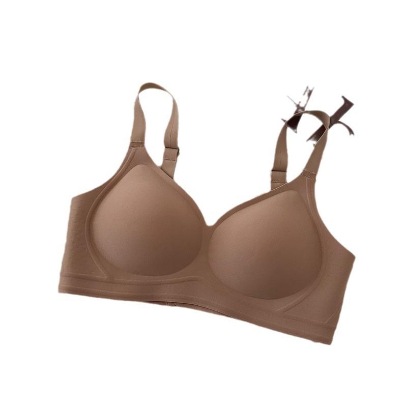 Traceless underwear women's small breasts gather thin smooth surface breathable soft support no steel ring anti-sagging breast bra cover