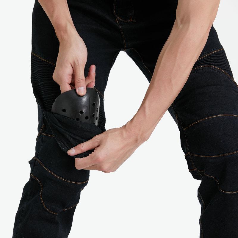 Men's Retro Stretch Motorcycle Jeans – Fall-Proof, Straight-Leg Riding Pants