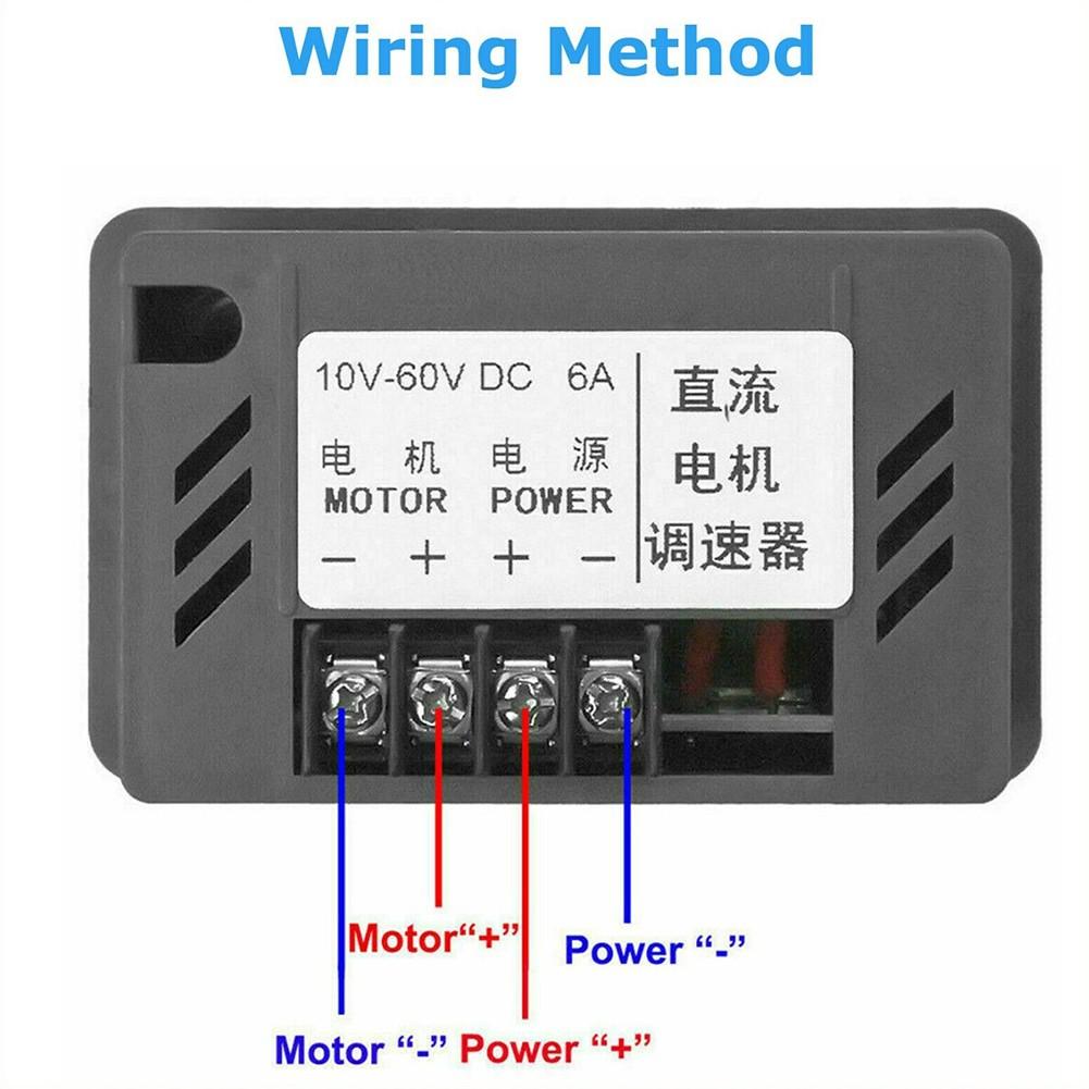 DC 10-60V 6A PWM DC Motor Speed Controller Reversible Switch Regulator Switch