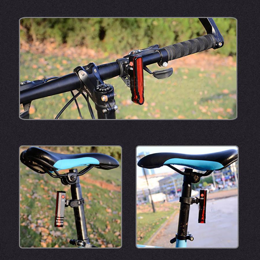 LED & Leser Bicycle Light IPX-5 Waterproof Rate USB Rechargeable Rear Tail Lamp