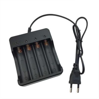 4 Slots Charger Li\-ion Battery 4\.2V EU/US/UK Plug Wired Indicator Light Fashlight 4\*18650 Batteries Charger Charging Cable