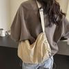 Chic Nylon Dumpling Purse for Women Shoulder Bags with Adjustable Strap Crossbody Purses for Travel and Work  Orange