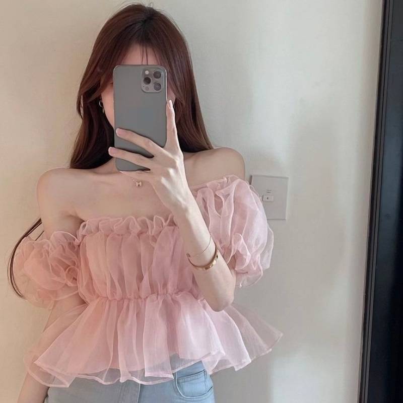 Womens Top With Square Neck And Solid Color For Casual Spring Summer Wear