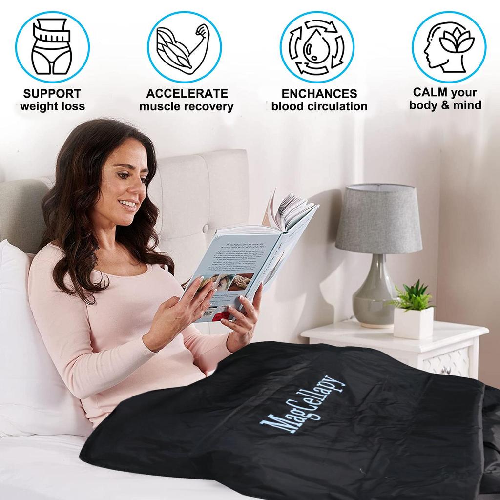 Far Infrared Sauna Blanket for Weight Loss | Home Detox Slimming Blanket with Remote Control | for Body Shaping, Fitness & Postpartum Recovery