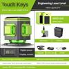 4D 12/16 Line 360° New Green Light Laser Level Portable Self-Leveling Spirit Level Horizontal and Vertical Cross Laser Projector