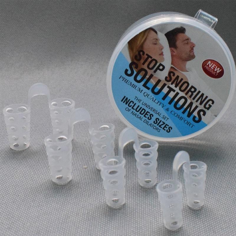 4KS Proti chrápání Spací nosní klip Pomůcka proti chrápání Nosní dilatátory Zařízení Pomůcka při překrvení Žádné proužky Kužely Spací pomůcka Zařízení