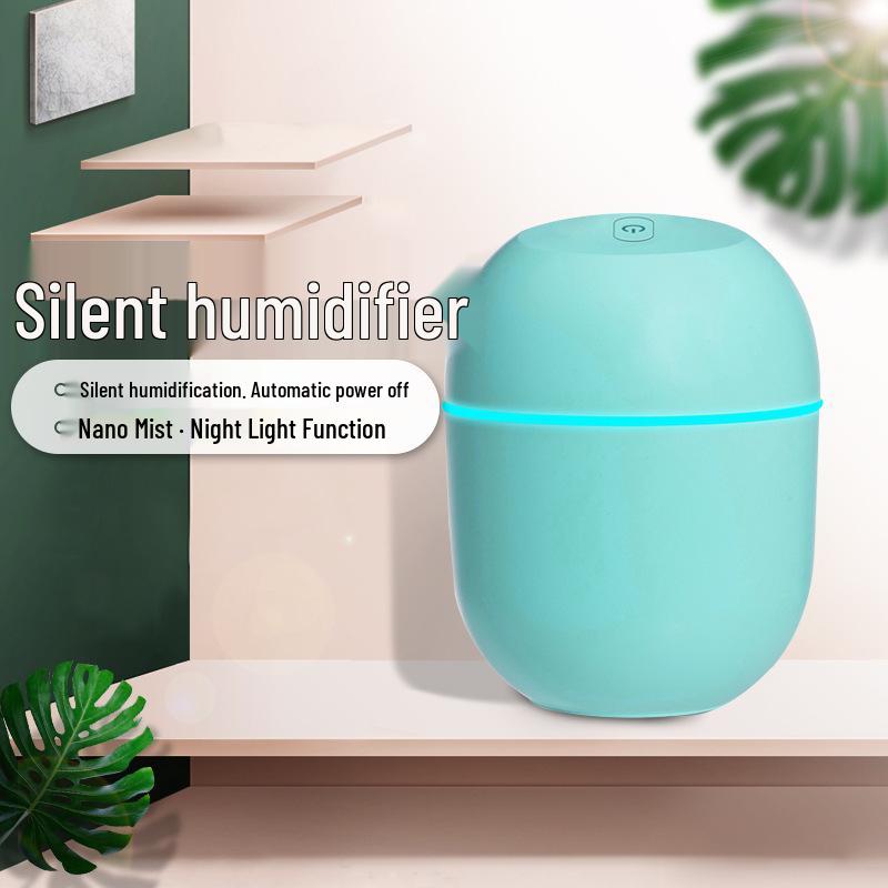 220ML Water Drop Egg Night Light & USB Aroma Humidifier - Silent, Large Mist Volume, Essential Oil Compatible