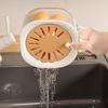 Vegetable Fruit Cleaning And Drainage Basket Folding Water Filter Net Fresh Keeping Box Cleaning Basket Kitchen Storage Gadget