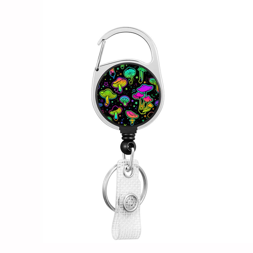 Plant Flowers Clip Lanyards ID Badge Holder Porta Credencial Lanyards Keychain Badge Reel Nurse Retractable Wholesale