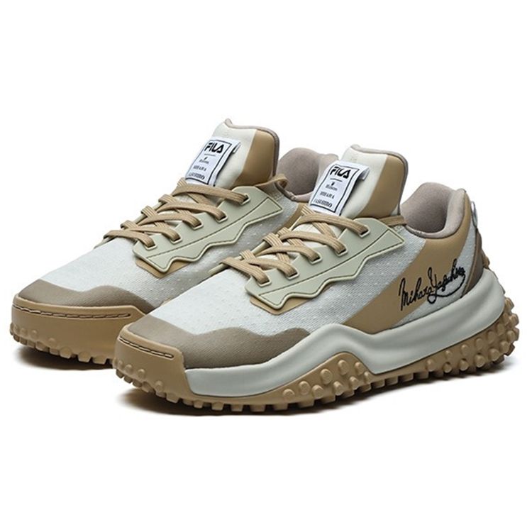Mihara Yasuhiro X Fila 9 Fabric TPU Mesh Sports Low-Top Casual Shoes Women sneakers Brown White F12W124138FSS
