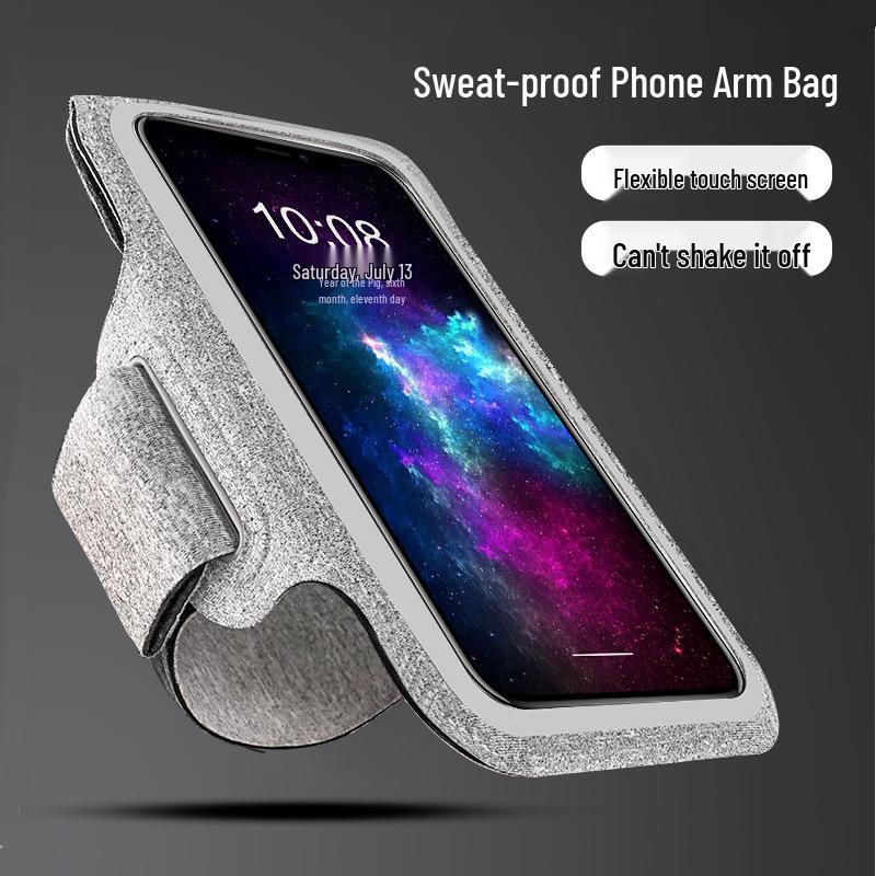 Universal 6.5" Sweatproof Running Armband for Men & Women - Outdoor Sports Fitness Arm Sleeve & Wristband