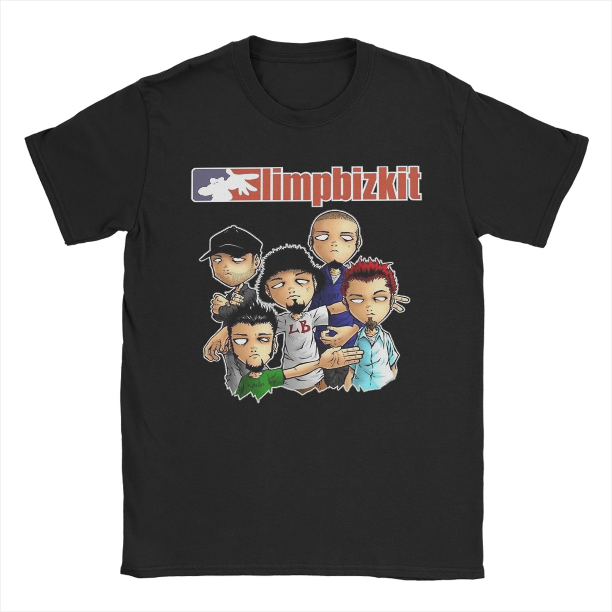 

Limp Bizkit Band T Shirt Men Pure Cotton Novelty T-Shirts O Neck Tees Short Sleeve Clothing Graphic 5XL різнокольоровий