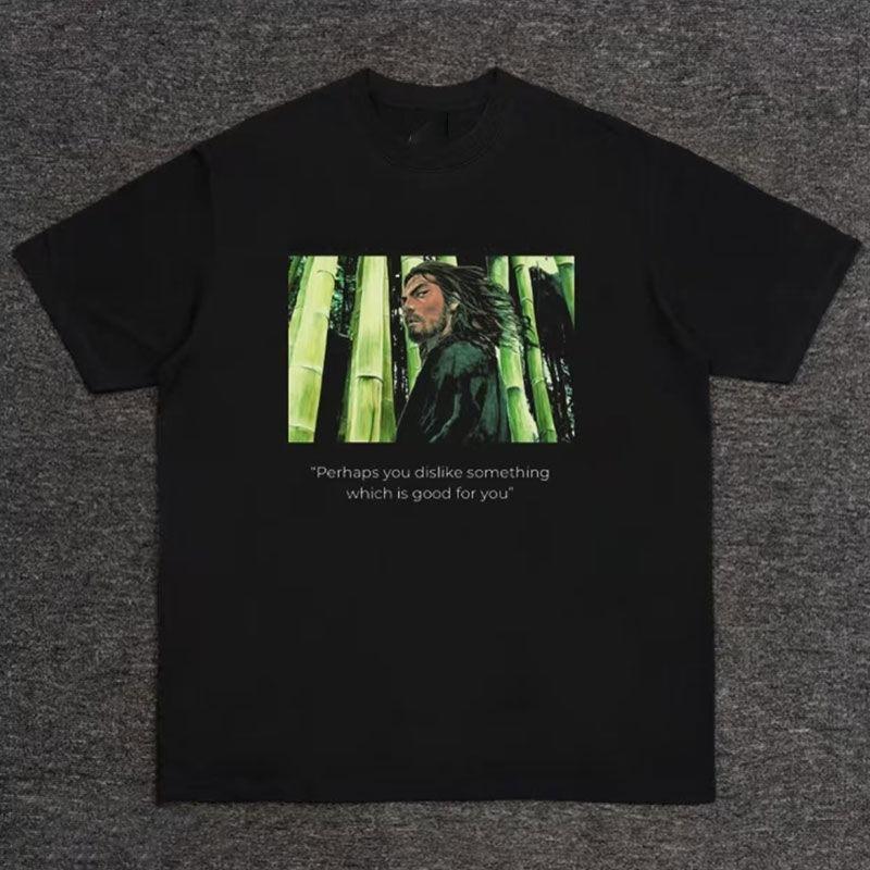 

2025 Autumn Heavyweight New Xiake Printed T-shirt for Men and Women Pure Cotton Round Neck Fashionable and Breathable T-shirt S