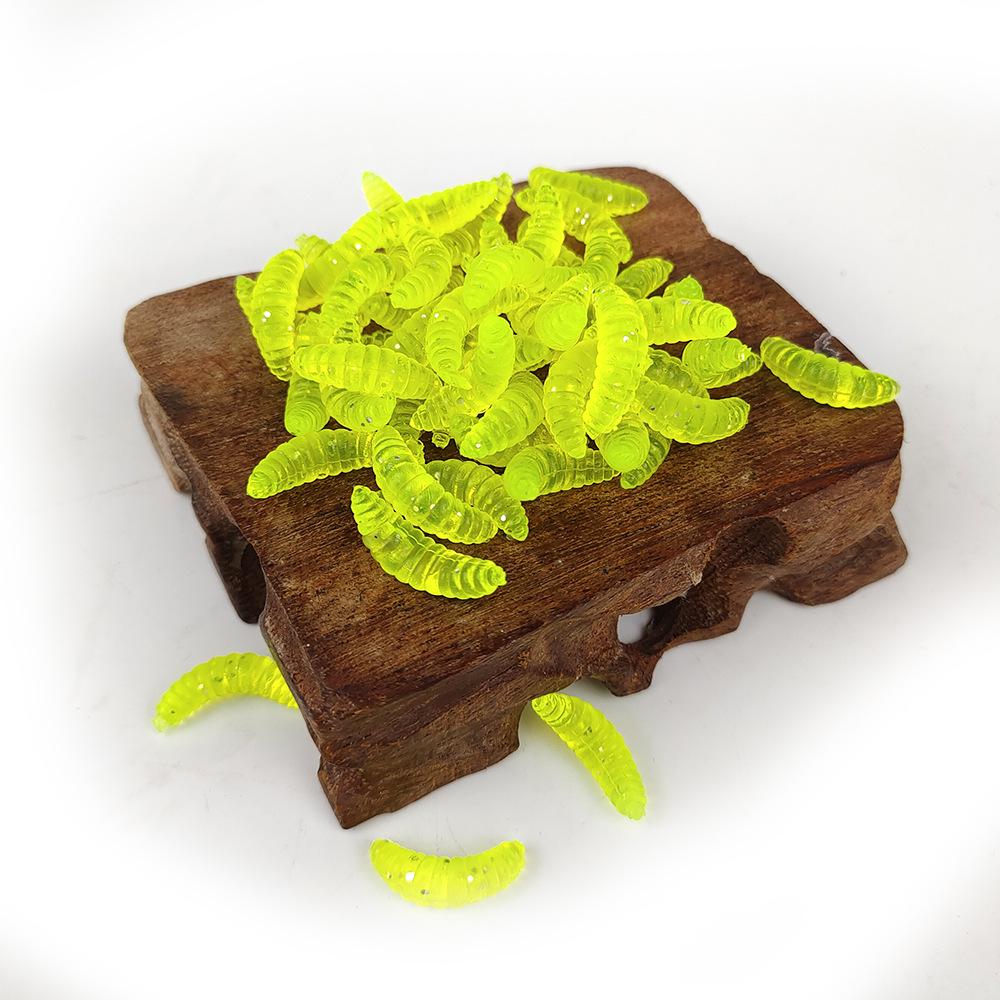 

Soft Bait Lure: 2cm, 0.4g Simulation Mealworm Fake Bait, Best Seller 50 pieces