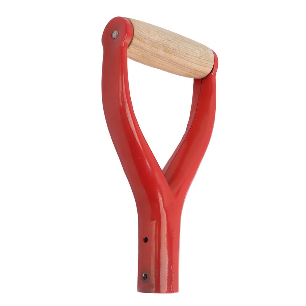 Shovel Handle Y Shaped 12.22in Inside Diameter Replacement Spade Handle with Wooden Grip for Garden