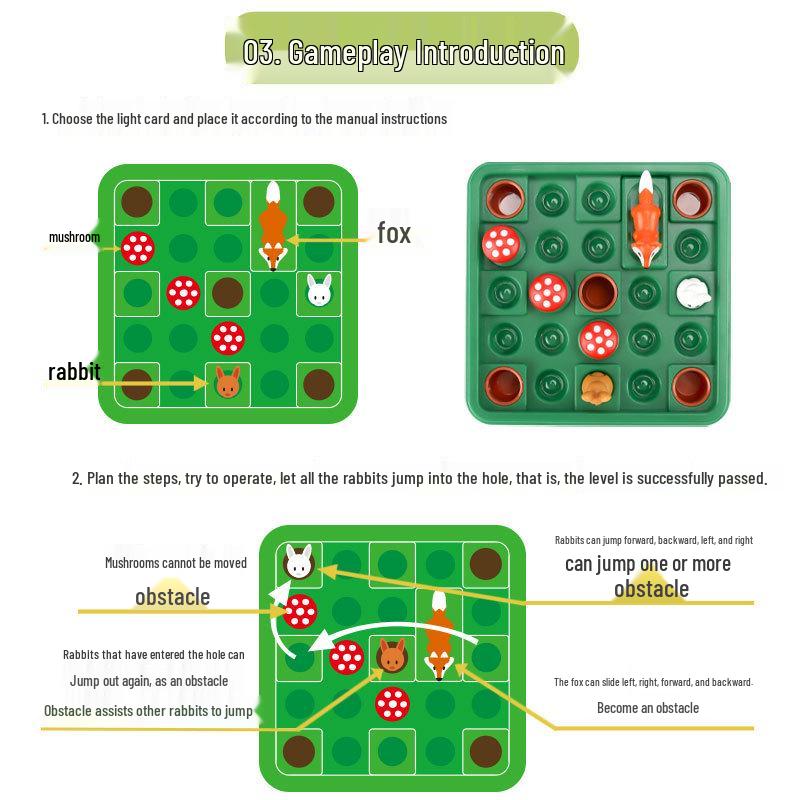 Jump Hop Bunny & Fox Children's Educational Desktop Puzzle Game