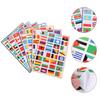 224PCS World Flags Stickers - 7 Sheets, Multi-Country Map & Football Team Decals for Travel, World Cup, Face & Laptop Decor