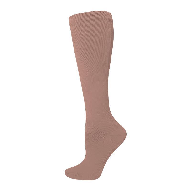 Solid Color Low-Pressure Compression Socks for Sports & Nurses