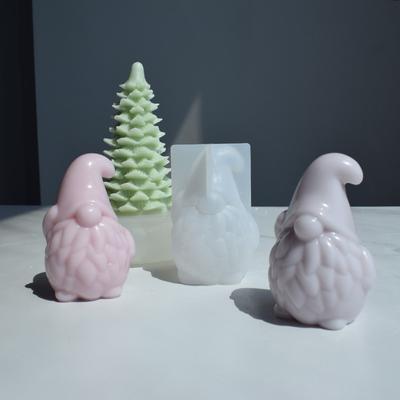 3D Santa Claus/Christmas Tree Series Candle Silicone Mold Christmas Candle Production Mold Kit Holiday Gift Production Mold