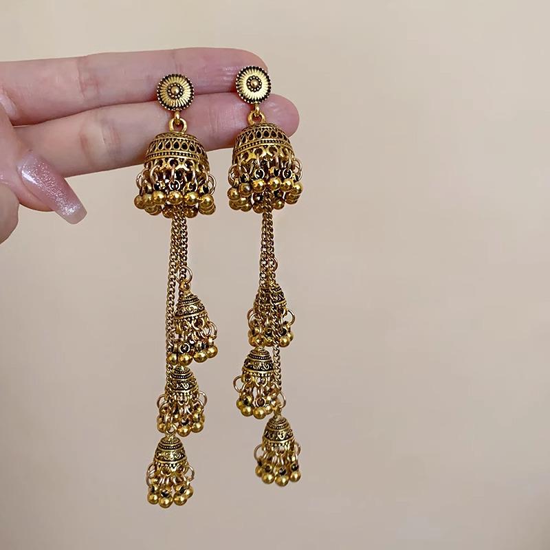 Изысканные французские ретро серьги-подвески с жемчужными кисточками: Высококлассные, универсальные и модные серьги для женщин