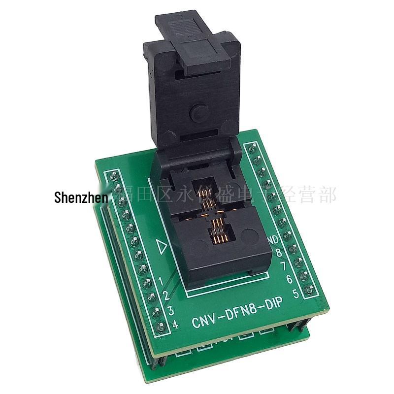 DFN8 3x3mm Burn-in Test Socket with Heat Sink DIP Adapter for IC Chips
