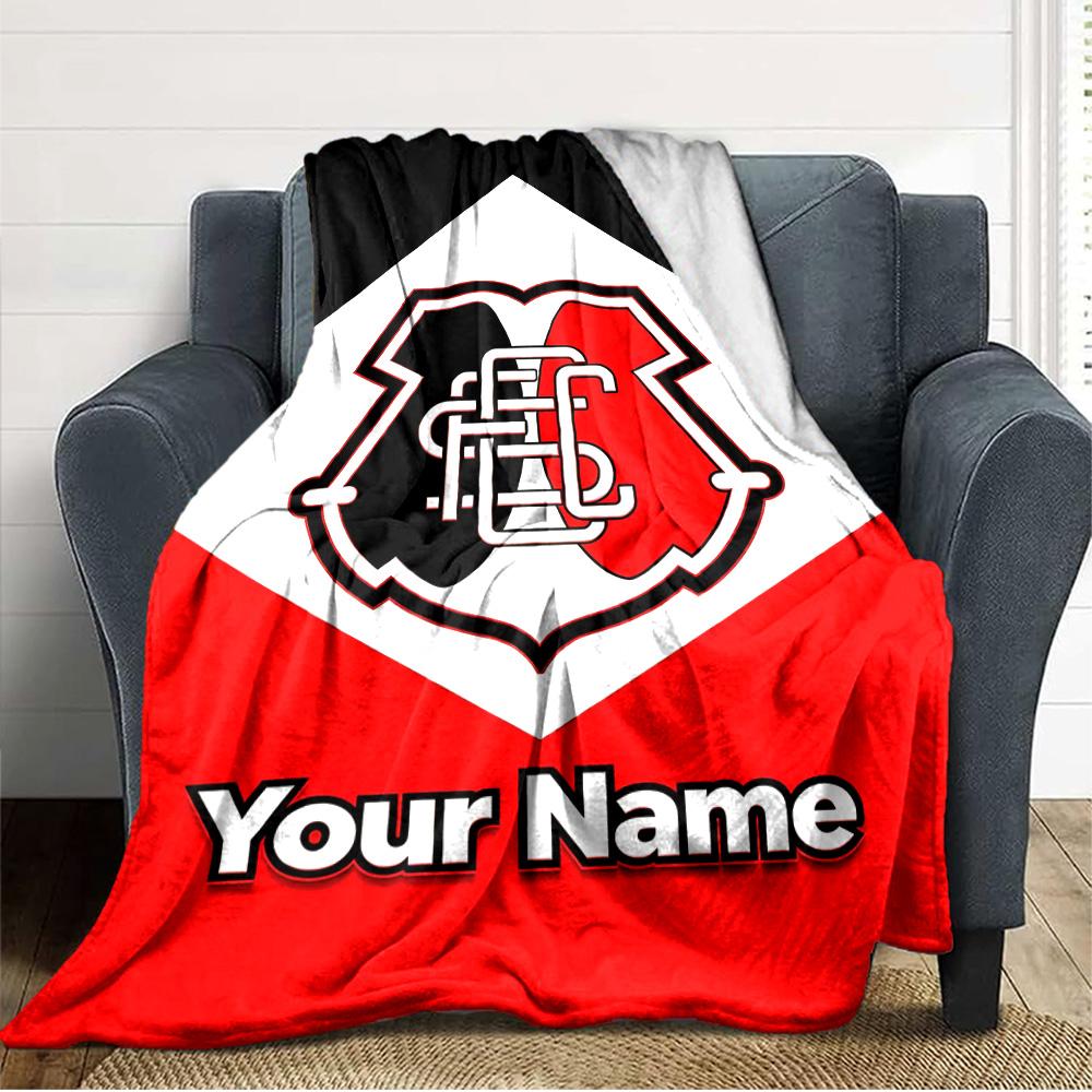 Name Custom Santa Cruz Print Flannel Blanket High Quality Warm Comfortable Cover for All Seasons Perfect for Gifts Home Decor