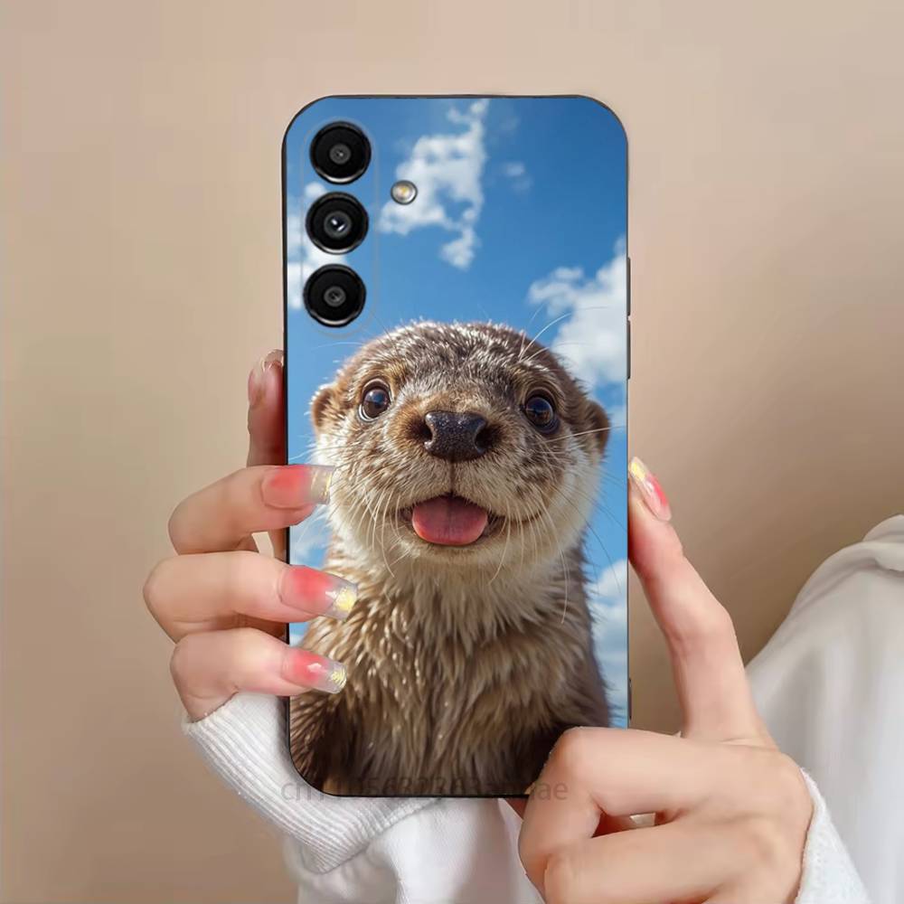 Sea Otters Animals Cute Phone Case For Samsung Galaxy S21 22 23 24 S25 Ultra PlusS20 FE S10 Plus Cover Funda