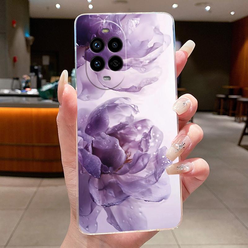 Casing For Huawei Nova 13 Pro Luxury Cute Cool Dragon Flower Pattern Soft silicone Phone Case Back Cover Transparent TPU Shell