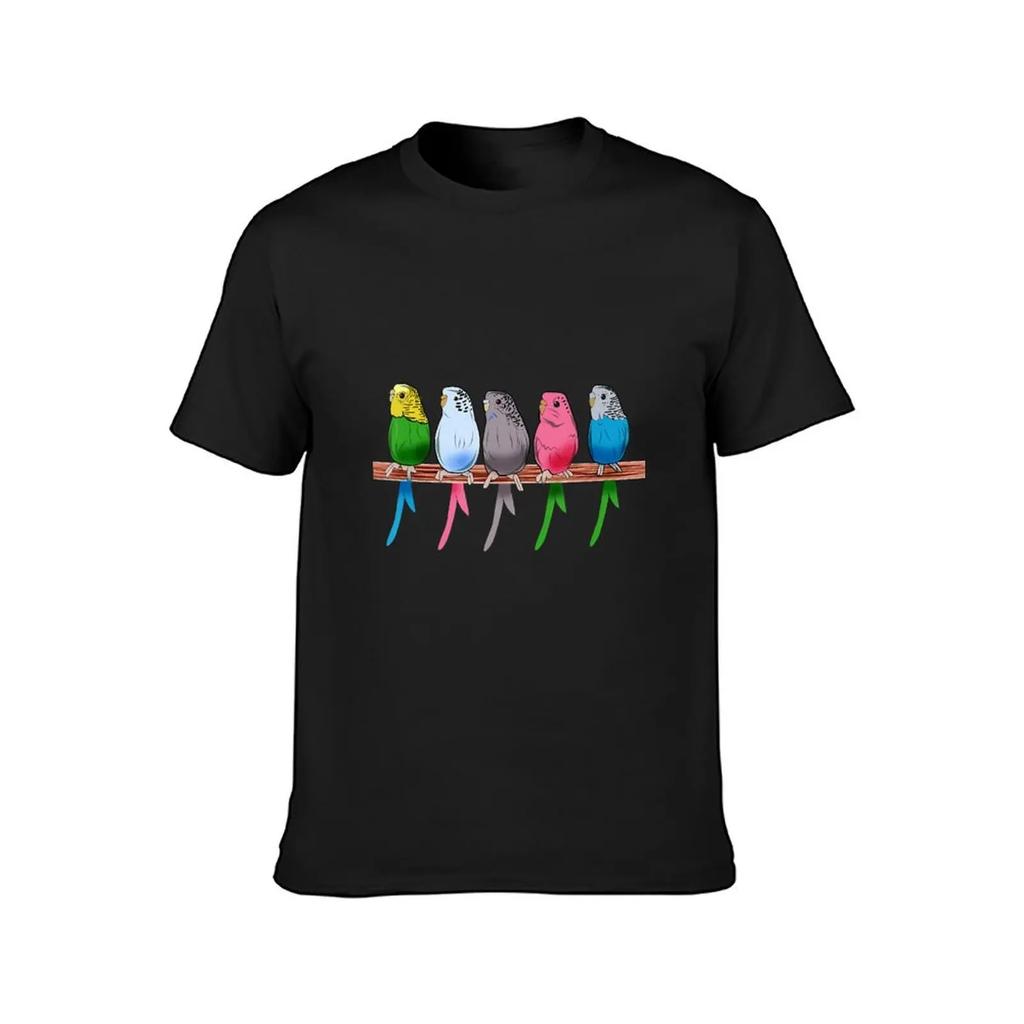 Funny Budgie Pet Bird Parakeet Graphic Budgerigar Gift TShirt Aesthetic Clothes Cute Tops Men T Shirts 2025 New Model