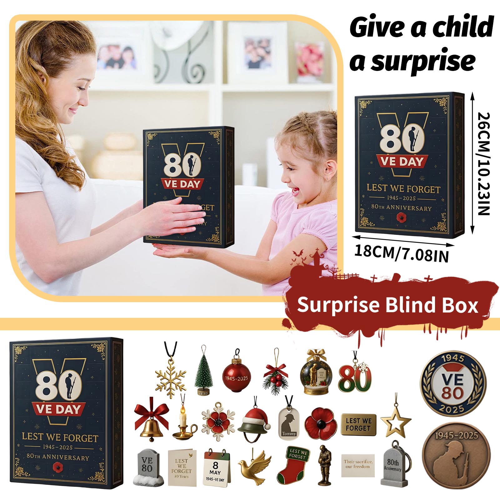 

Календарь обратного отсчета включает 24 подарка, календарь обратного отсчета и подарок-сюрприз One Size