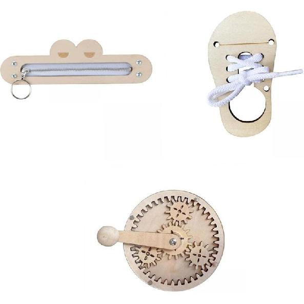 Montessori Busy Board Accessories Zipper Children Toddlers Style A