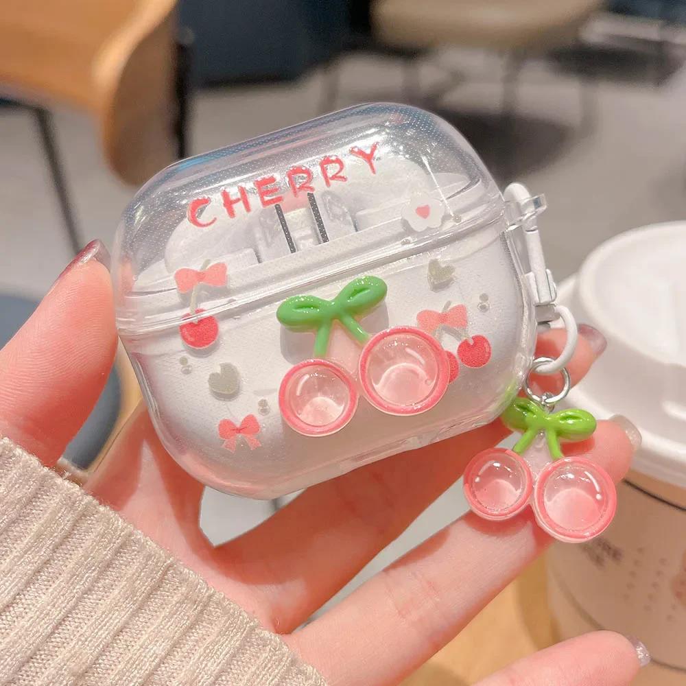 Pour Samsung Galaxy Buds 3 Pro Étui DIY Melon Ours Décor Floral Housse Protectrice Souple en TPU Fundas Pour Buds3 Pro Pendentif For Galaxy Buds3