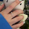 Elegant Geometric Push-Pull Hollow Heart Ring for Women - Trendy Fashionable Index Finger Style
