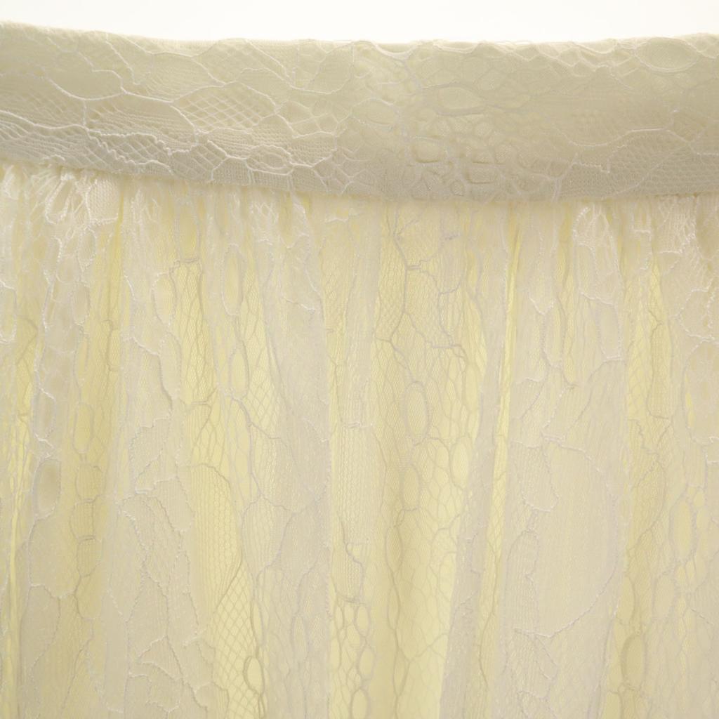 Unused Diagram Long Length Lace Tulle Skirt 36 White System Women Used