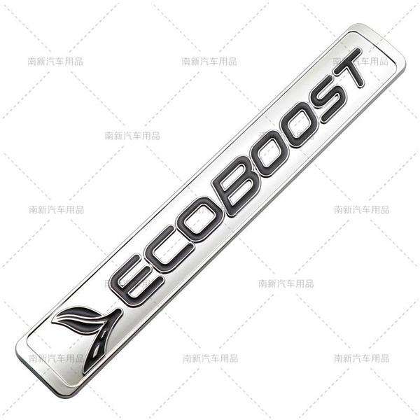 2 Stück/Los 3D Metall FORD ECOBOOST Auto Emblem Auto Plakette Heckklappe Namensschild Aufkleber Seitenkotflügel Aufkleber