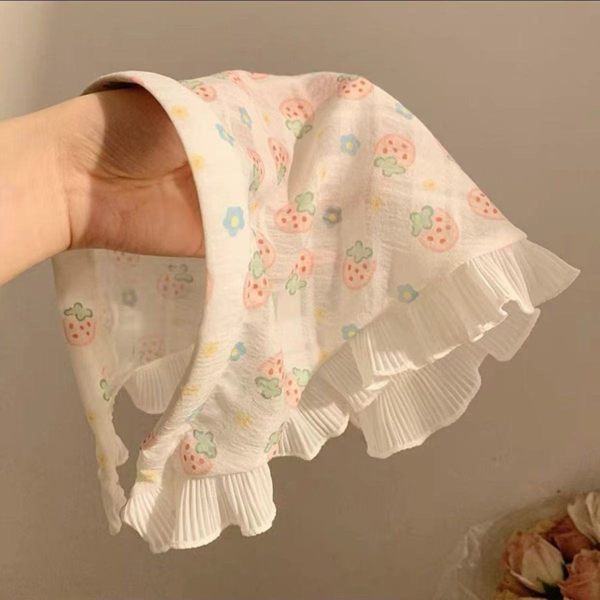 

Шарф-пов язка на голову у французький ретро-плед, солодкий і милий хустку One Size