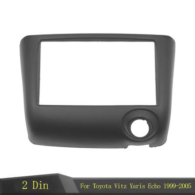 Podwójny 2-Dinowy panel radia samochodowego do Toyota Vitz Yaris Echo 1999-2005 Panel Stereo CD Frame Mount Trim Kit Osłona ramki czołowej
