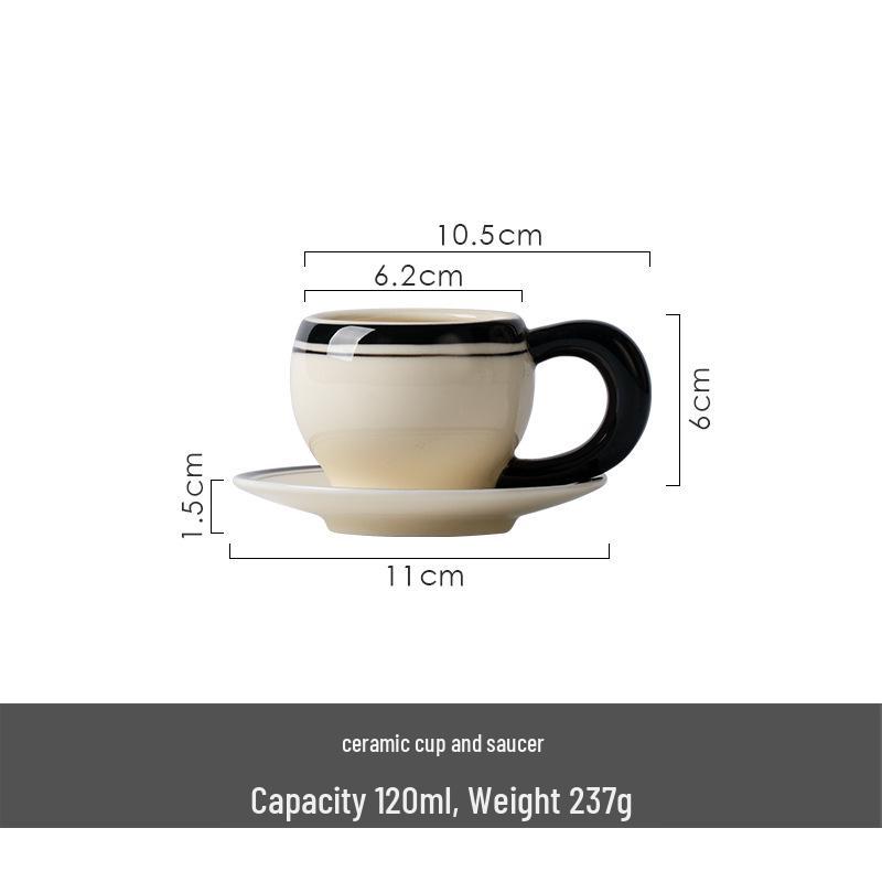 Striped Ceramic Water Cup & Teapot Set for Living Room and Afternoon Tea
