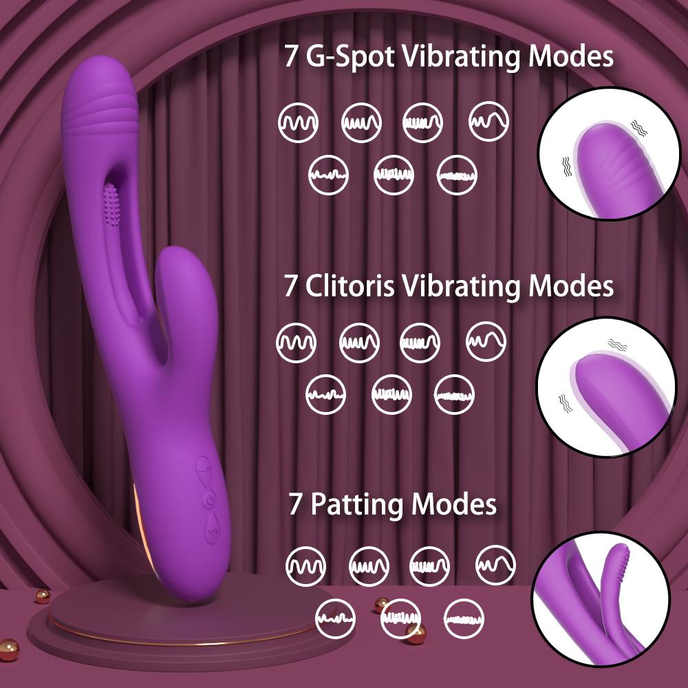 Vibratore Ricaricabile Toccante Sbattente per Donne Stimolatore del Clitoride Punto G Dildo Giocattoli Sessuali 18+ Strumenti Masturbatori Prodotti per Adulti Uovo Vibrante da Inserimento