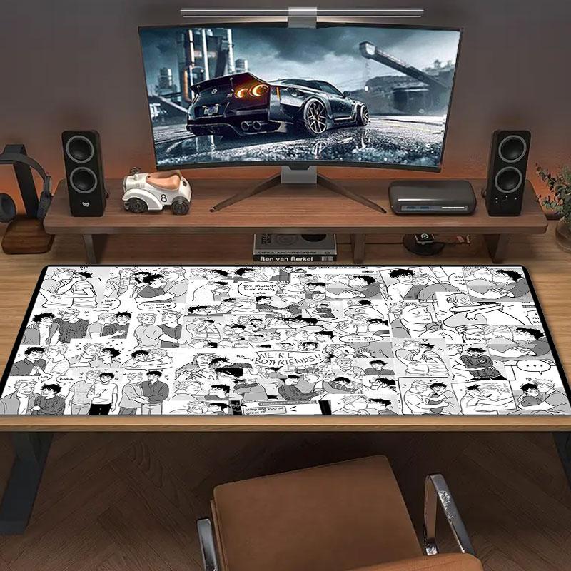 Boyfriend Moments Large Size Mouse Pad Large Gaming Table Cushion Nonslip Laptop Tablet Big Mousepad Xxl Mat Mini Pc Playmat With Lock Edge