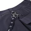 Frühling Sommer Harajuku Punk Gothic Schwarze High-Waist Schwarze Röcke Damen Sexy Patchwork Bandage Mini Weibliche Streetwear Schwarzer Rock