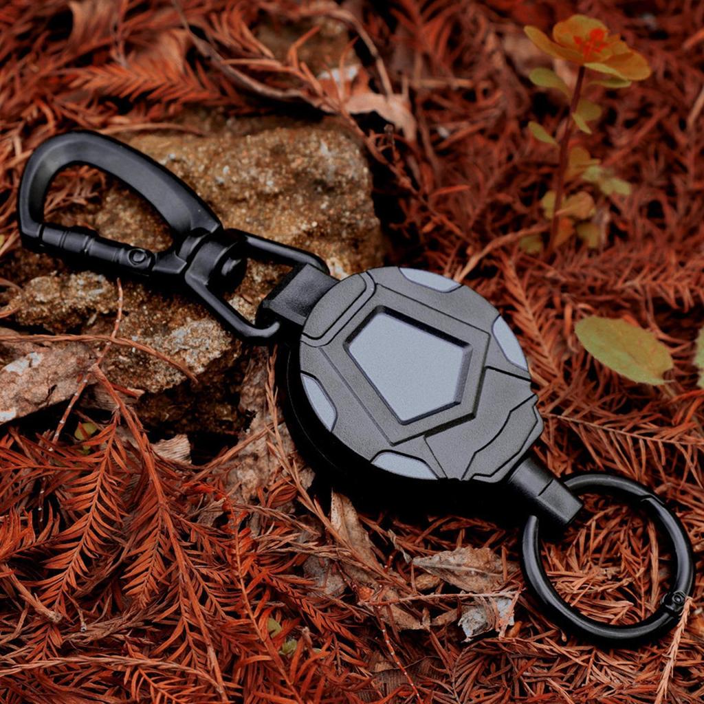 Heavy Duty Retractable Keychain Metal Retractable Heavy Duty Carabiner Quick Release Keychain For Hospital Offices School Work