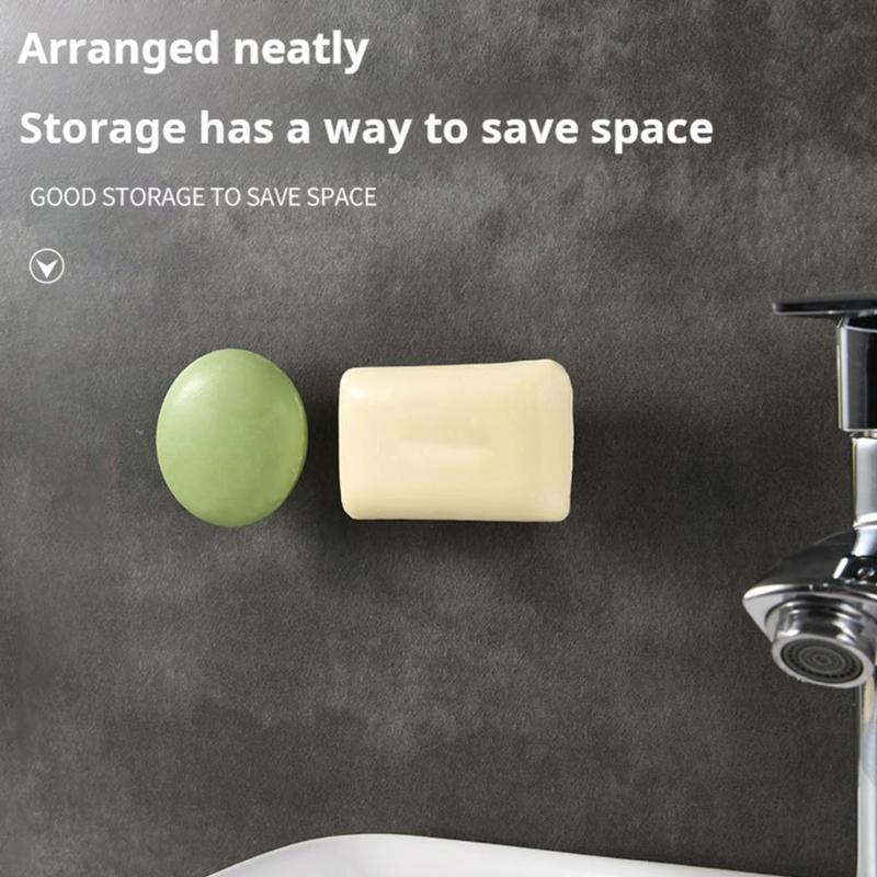 2PCs Strong Soap Shelf Magnetic Base Quick Installation On Tile Glass Or Steel Areas
