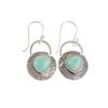 Natürlicher Amazonit Edelstein 925 Sterling Silber Handgefertigte Hängeohrringe 1,30" EE-63-31