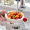 Double-layer Dopamine Basket, Cute Cartoon Household Vegetable Washing Basket