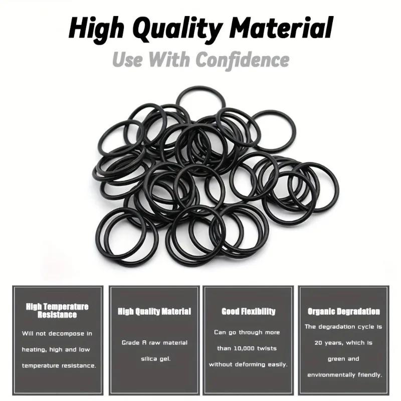 NBR VMQ FKM CS Rubber O Ring Seal Set Automotive Plumbing Air Waterproof Black Washer Kit for Car Repair Faucet