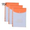 Snap Button Envelope 11 Hole Expanding File Pockets, Reusable PP Document Sleeves, Transparent Tear-resistant Bag Waterproof Organizer for Home Office
