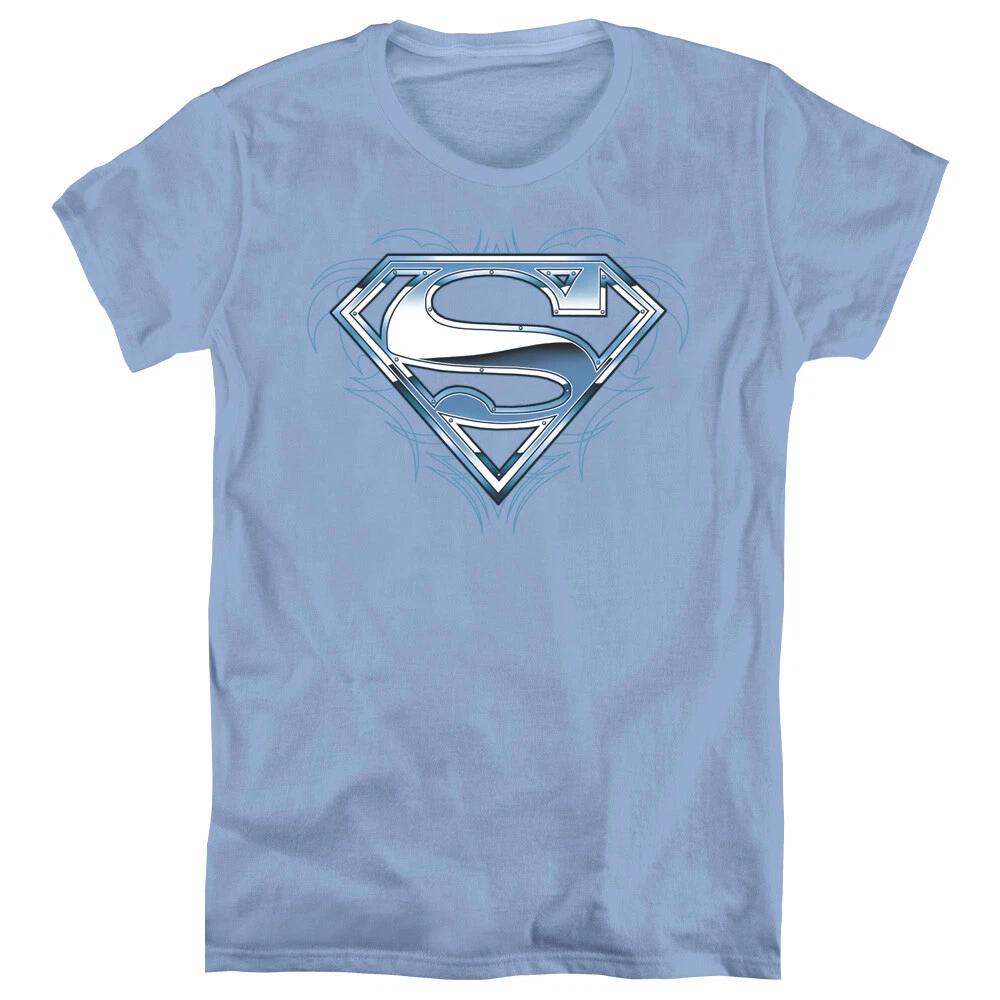 Superman  Tribal Chrome Shield  Women s T-Shirt M