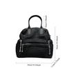 Ladies Mesh Splicing Backpack Multi-Zipper Pocket Personalized Handbag